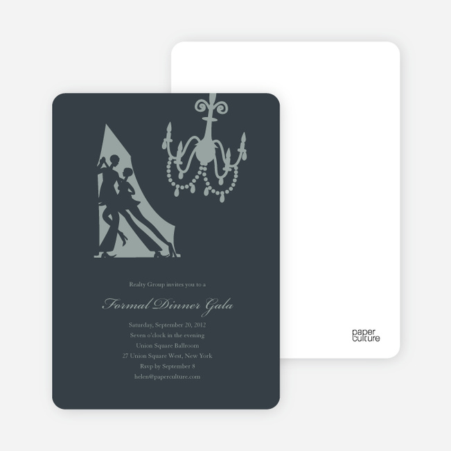 Dinner and Dancing Invitations - Slate