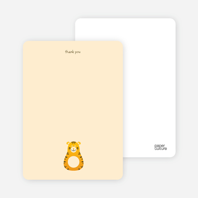 Note Cards: ‘Tiger Chew Toy’ cards. - Tangerine