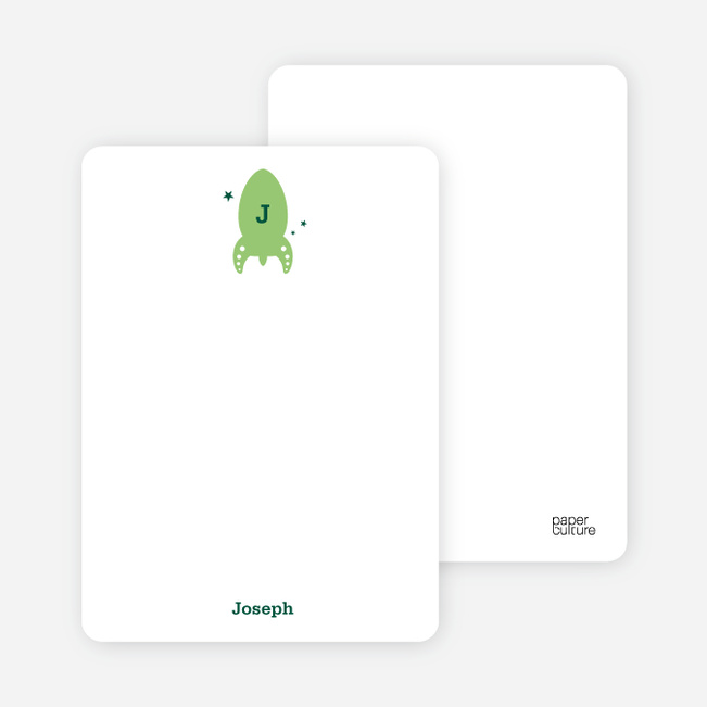 Notecards for the ‘Intergalactic Party’ cards. - Forest Green