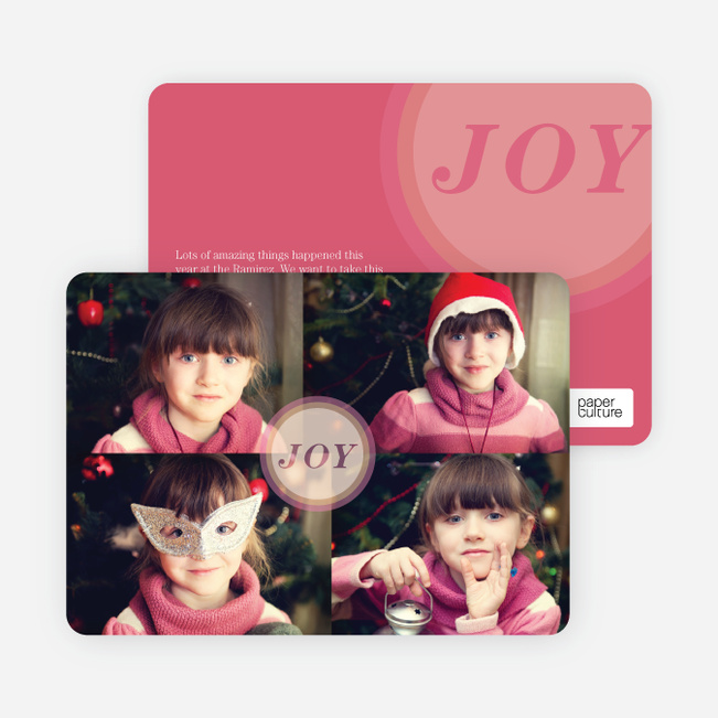 Joyous Circle 4 Photo Cards - Red