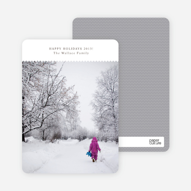 Zigzag Holiday Photo Cards - Charcoal