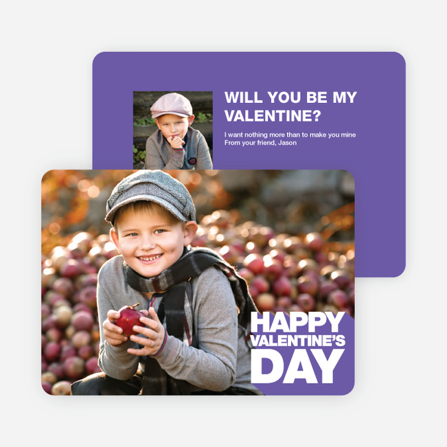Bold Valentine’s Day Cards - Purple