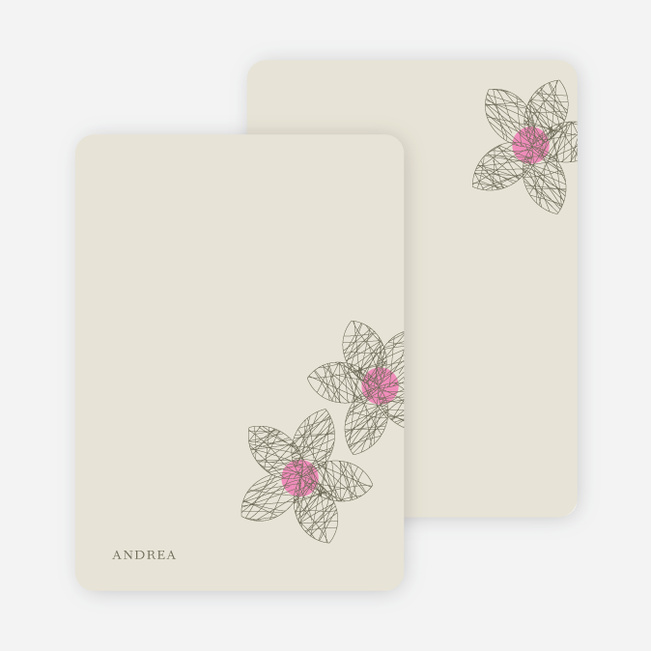 Personal Stationery for Spriograph Flowers Bridal Shower Invitations - Taupe