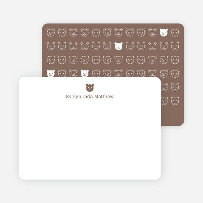 Stationery: ‘1 Little Bear’ cards. - Cocoa