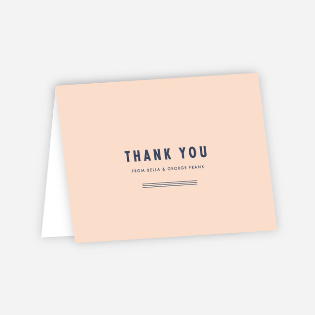 Pieces of the Puzzle Wedding Thank You Cards - Pink