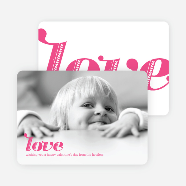 Simply Love: Valentine’s Day Photo Cards - Fuschia