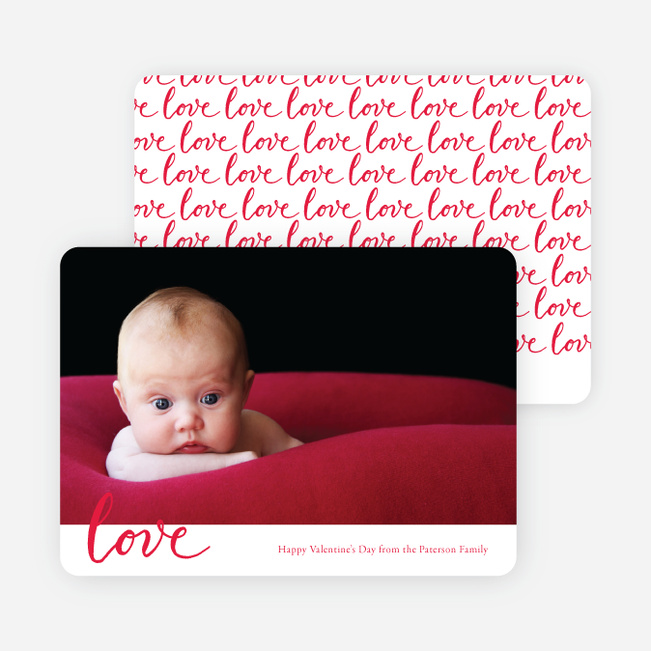 Spread the Love Valentine’s Day Photo Cards - Black