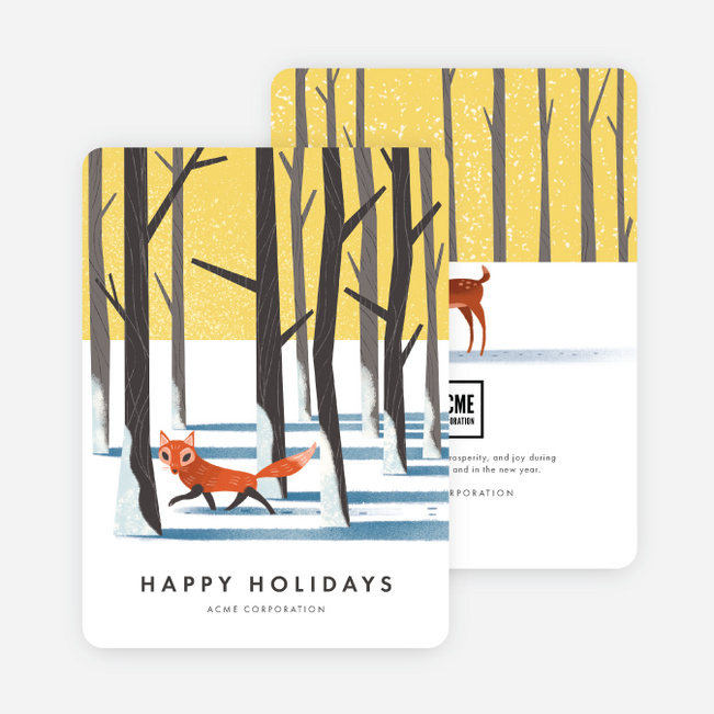 Winter Animals Corporate Holiday Cards - Multi