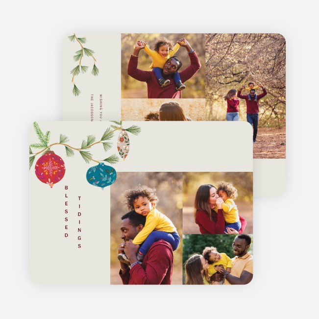 Dangling Ornaments Christmas Cards - Multi