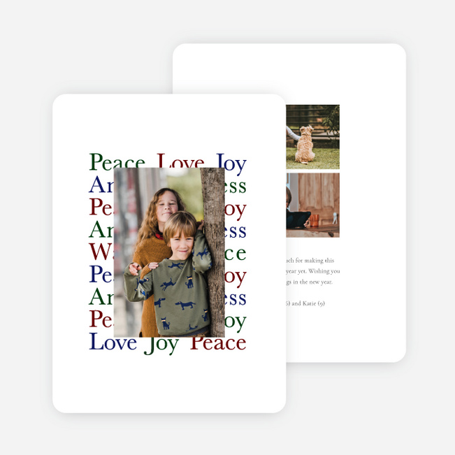 Peaceful Backdrop Multi Photo Holiday Cards - Multi