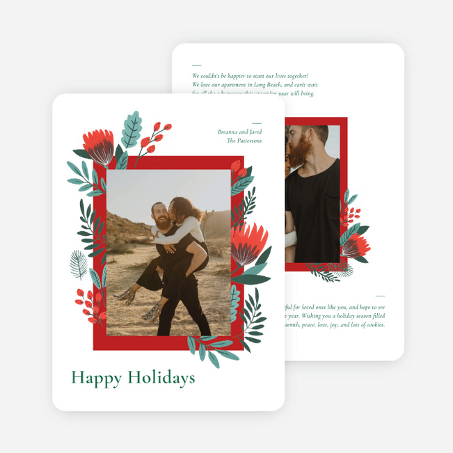 Festive Bold Frame Holiday Cards and Invitations - Multi