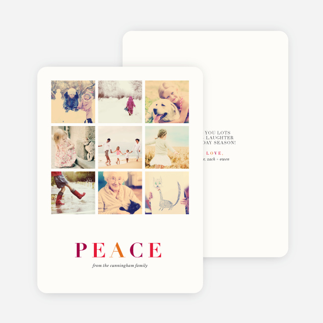 Peaceful Squares Holiday Cards - Multi