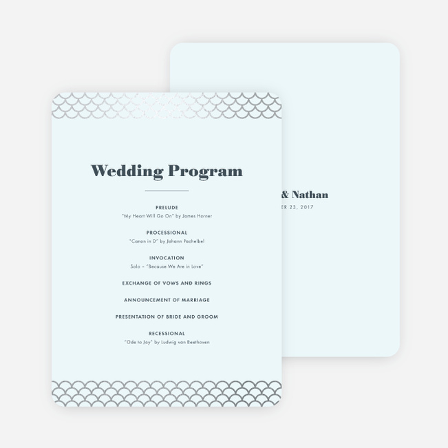 Making Waves Wedding Programs Paper Culture