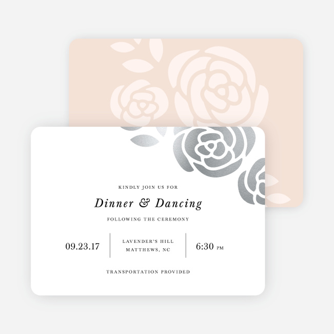 Coming Up Roses Wedding Reception Cards Paper Culture