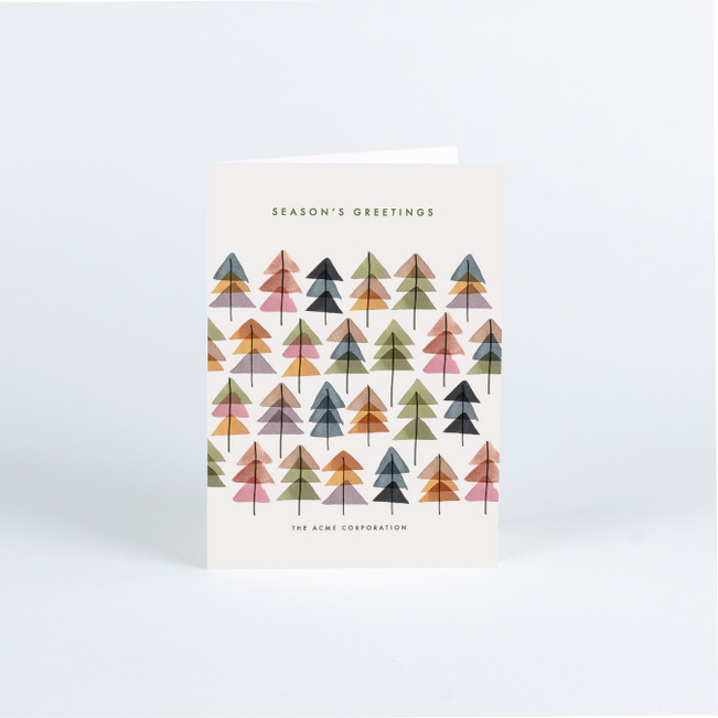 Shades of Trees Corporate Holiday Cards | Paper Culture