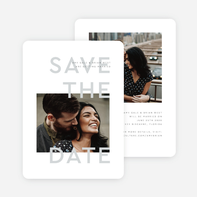 Clean Highlights Save the Date Cards