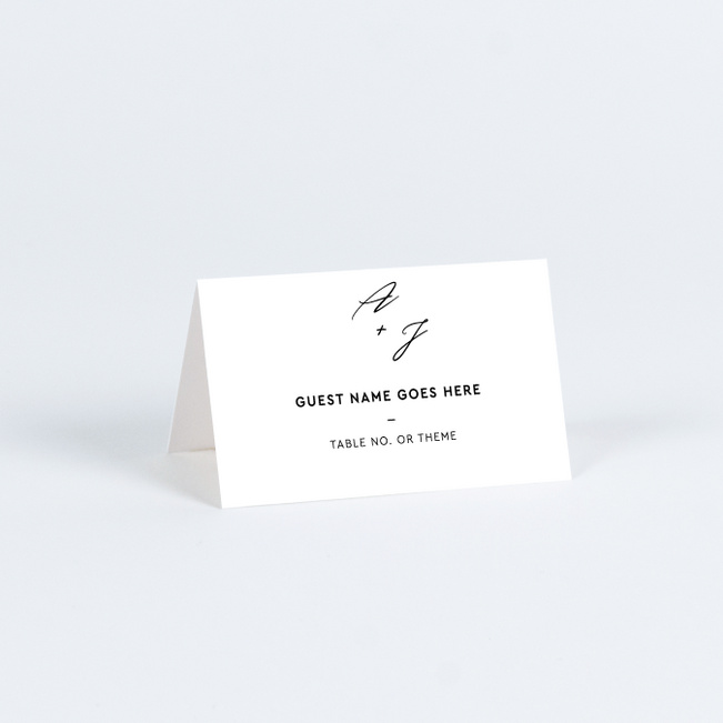 White name deals place cards