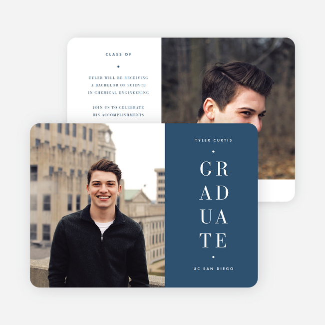 Classy Distinction Graduation Announcements Graduation Invitations Paper Culture