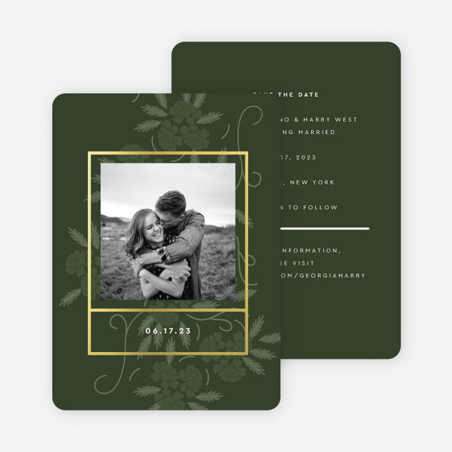 Green Nature Wedding Save The Date