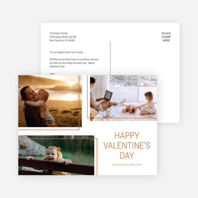 Gallery of Love Valentine’s Day Cards - Orange