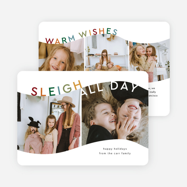 Sleigh All Day Holiday Cards and Invitations - Multi