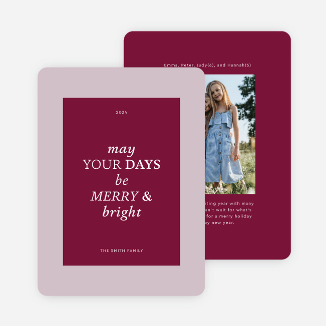 Stylish Type Christmas Photo Cards & Holiday Photo Cards - Red