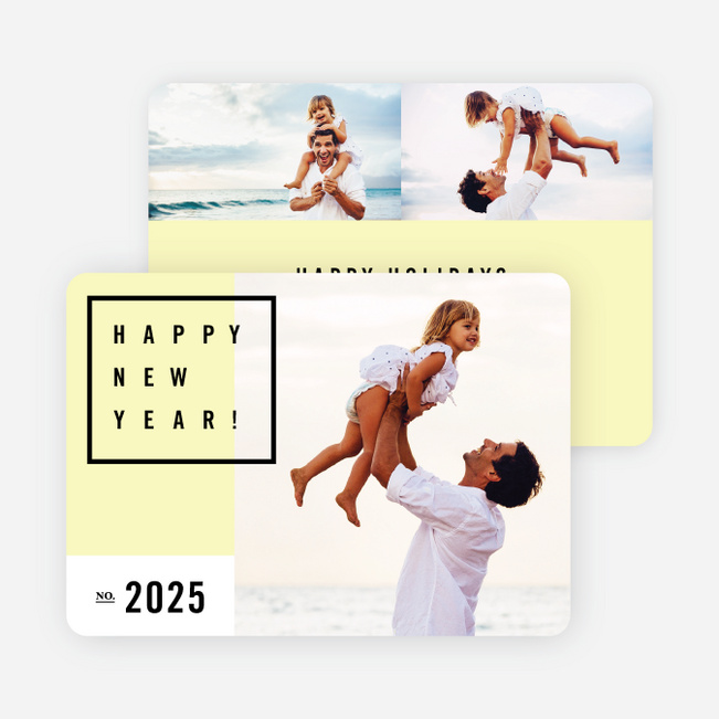 Be Modern New Year Cards - Yellow
