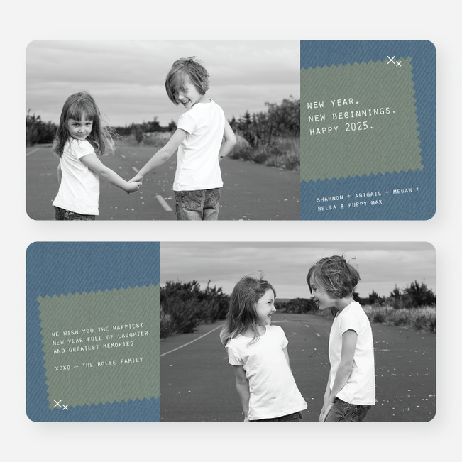 Denim Jeans Holiday Cards - Blue