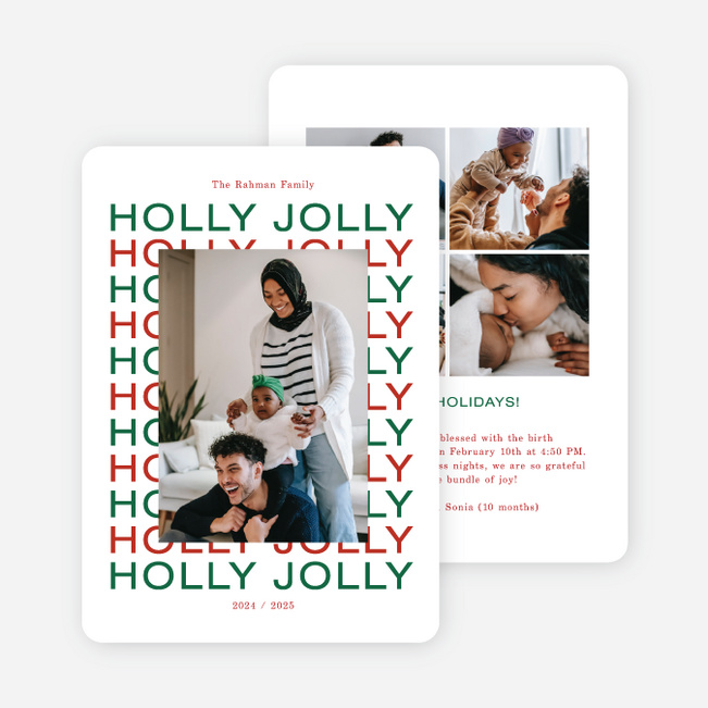 Forever Holly Jolly Christmas Cards - Multi