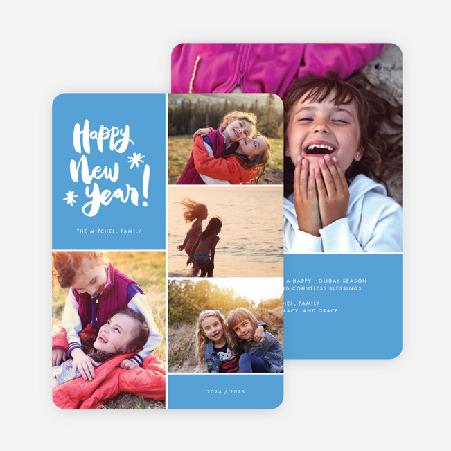 Warm Wishes Holiday Cards - Blue