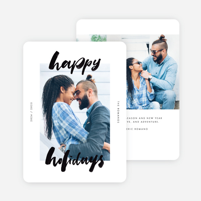 Happy Moments Holiday Cards - Black