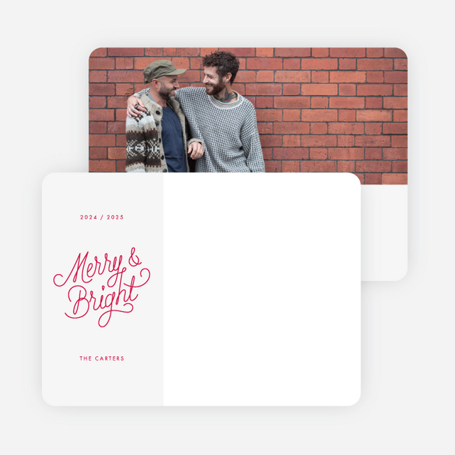 Split Frame Holiday Cards - Red