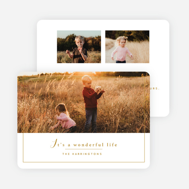 A Wonderful Life Christmas Cards - Yellow