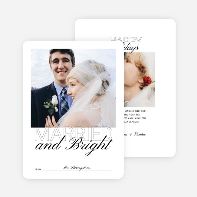 Our Merry Menagerie Holiday Cards and Invitations - White