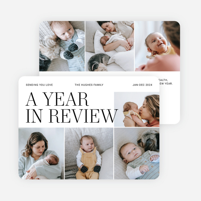 A Year in Focus New Year Cards and Invitations - White