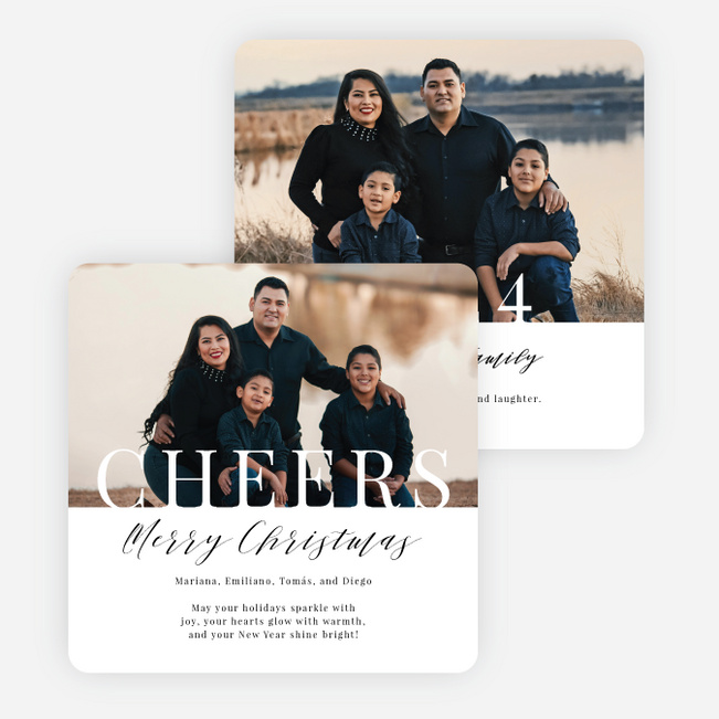 Cheerful Tidings Christmas Cards - White