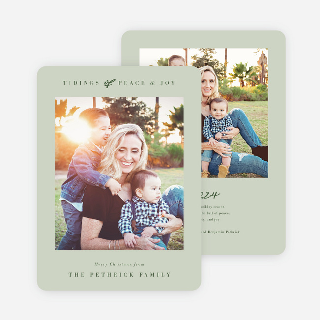 Simple Serenity Christmas Cards - Green