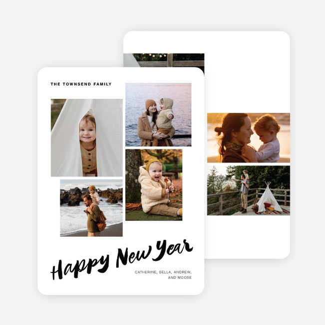 Merry Manifesto New Year Cards and Invitations - White