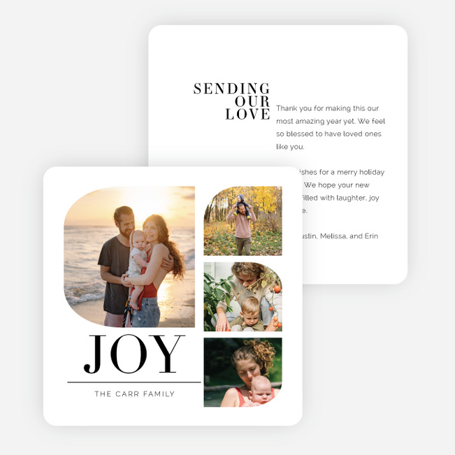 A Twist on Tradition Holiday Cards and Invitations - White