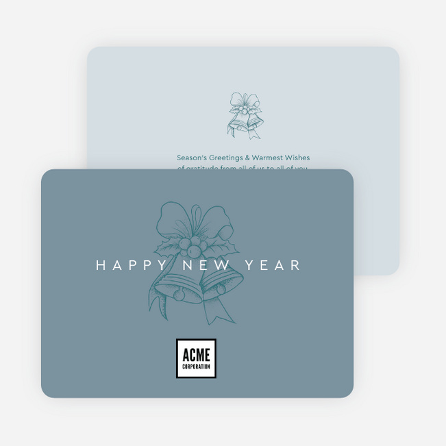 Joyful Icons Corporate Holiday Cards & Corporate Christmas Cards - Blue