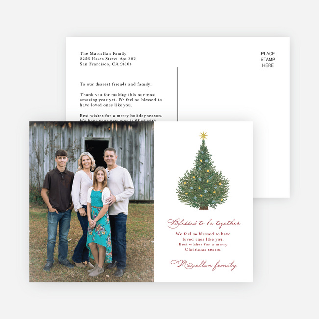 Tree of Light Christmas Cards - White