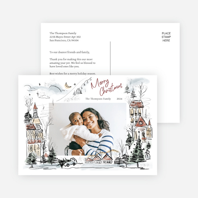 Whimsy Wonderland Christmas Cards - White