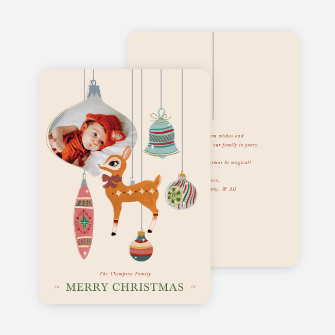 Hanging On to Good Times Christmas Cards - Beige