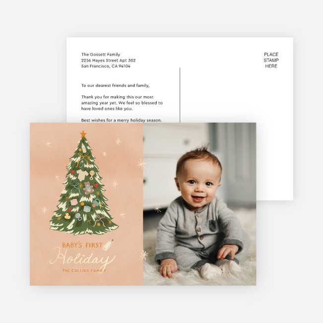 Twinkle Toes Christmas Cards - Beige