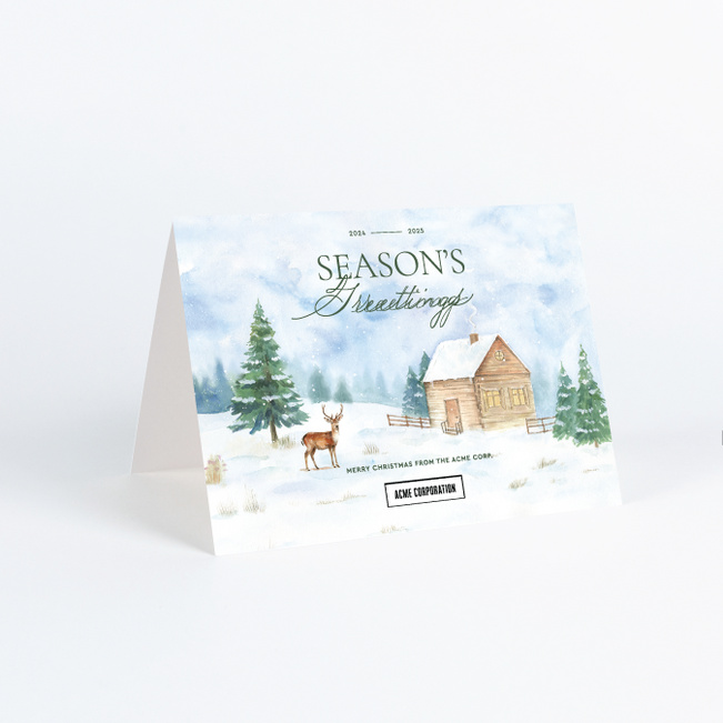 Farmhouse Flurries Corporate Holiday Cards & Corporate Christmas Cards - Multi