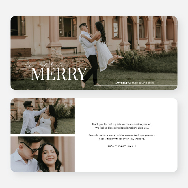 Oh So Very Merry Holiday Cards and Invitations - White