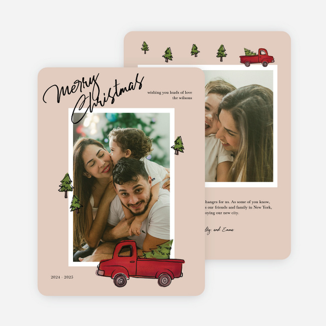 Haulin Cheer Christmas Cards - Beige