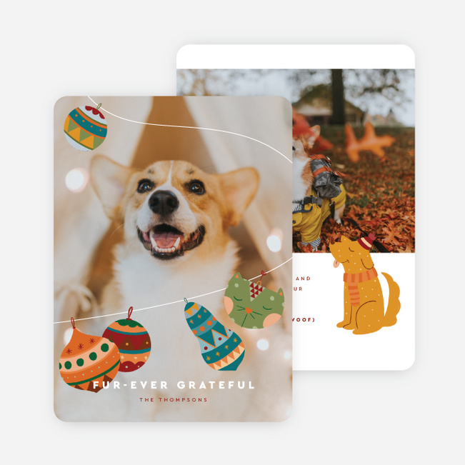 Jingle Bells & Wagging Tails Holiday Cards and Invitations - Multi