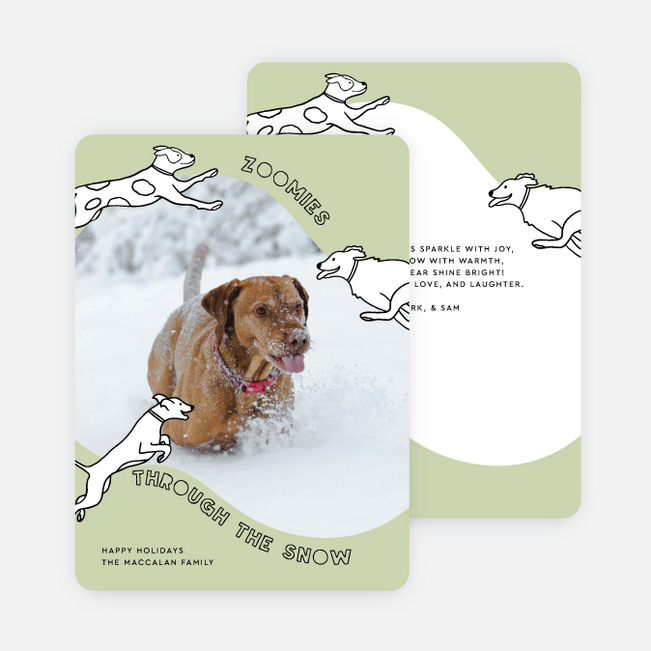 Zooming into the Season Holiday Cards and Invitations - Green