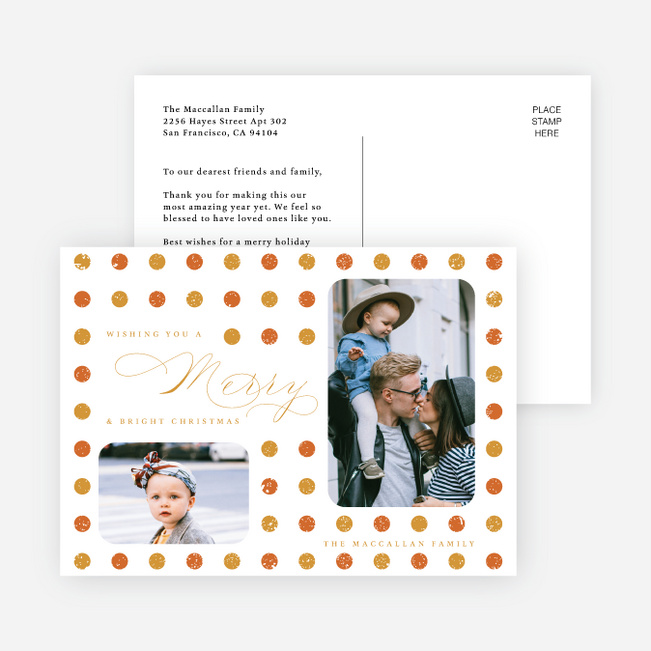 Connect the Festive Dots Christmas Cards - Yellow